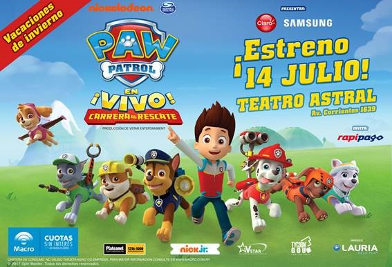 PAW PATROL EN EL TEATRO ASTRAL